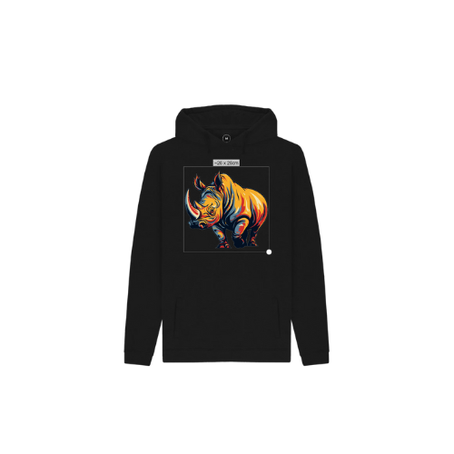 Black Recycled Rhino Hoodie